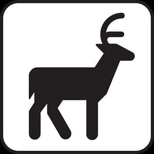 Deer Silhouette Icon PNG image with transparent background
