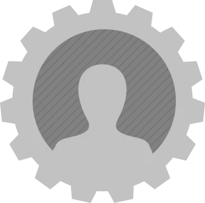 Default Profile Icon Gear Background PNG Image