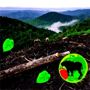 Deforestation Carbon Footprint Png Hmj PNG Image