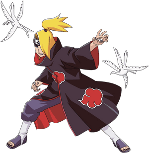 Deidara Png - Akatsuki Deidara Full Body PNG image with transparent background
