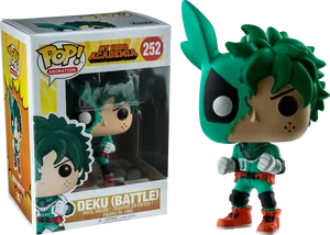 Deku Battle Funko Pop Figure PNG Image