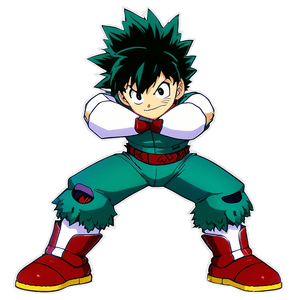 Deku Fighting Stance PNG 05062024 PNG image with transparent background