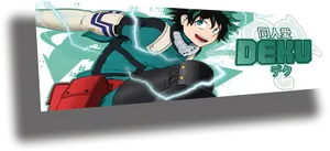 Deku Heroin Action Anime PNG Image