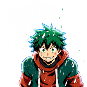 Deku in Rain PNG dqu57 PNG image with transparent background