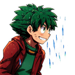 Deku in Rain PNG rsg4 PNG image with transparent background