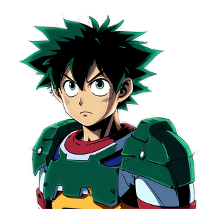 Deku Serious Look PNG lir9 PNG image with transparent background