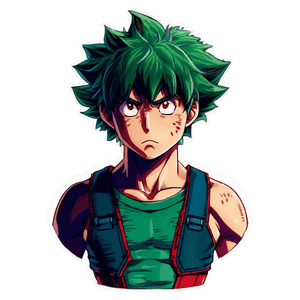 Deku Serious Look PNG qth52 PNG image with transparent background