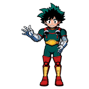 Deku Using One For All PNG nyr33 PNG image with transparent background