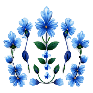 Delicate Blue Flower PNG scv19 PNG image with transparent background