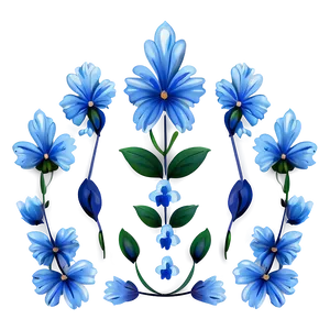 Delicate Blue Flower Png Scv19 PNG Image