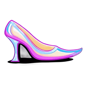 Delicate Glass Slipper Drawing Png 06132024 PNG Image