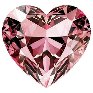 Delicate Pink Heart Diamond Png Vuf29 PNG Image