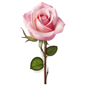 Delicate Pink Rose PNG pav PNG image with transparent background