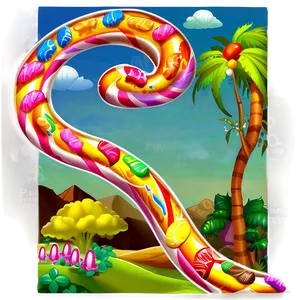 Delicious Candyland Journey Png Gem PNG Image