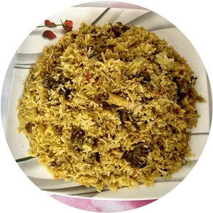 Delicious Vegetable Biryani Dish PNG Image