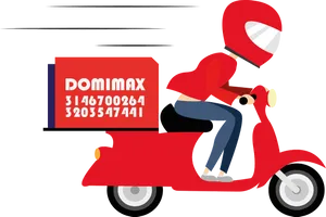 Delivery Scooter Illustration PNG Image