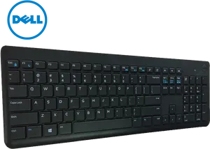 Dell Black Wireless Keyboard PNG Image