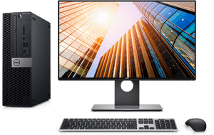 Dell Desktop Setupwith Monitor PNG image with transparent background