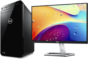 Dell X P S Desktopand Monitor Setup PNG image with transparent background