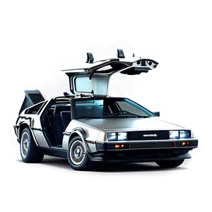 Delorean In A Sci-fi Environment Png 06122024 PNG Image