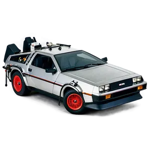 Delorean In A Sci-fi Environment Png 06122024 PNG Image