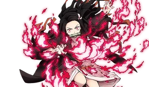 Demon Slayer Flame Wielding Demon PNG Image