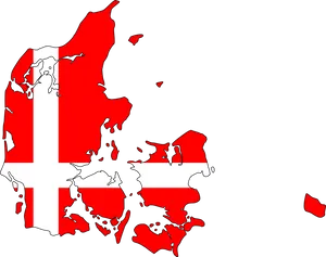 Denmark Flag Map PNG Image