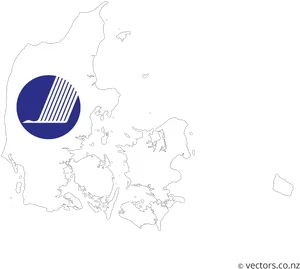 Denmark Mapwith Pie Chart PNG Image