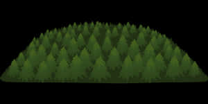Dense Forest Silhouette PNG image with transparent background