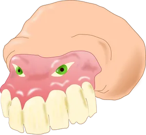 Dental_ Anatomy_ Illustration_ Upper_ Gums_and_ Teeth.png PNG Image