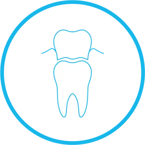 Dental_ Icon_ Blue_ Background PNG Image