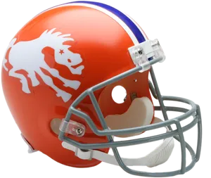 Denver Football Helmet Design PNG Image