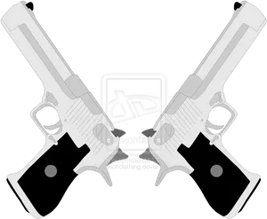 Desert Eagle Dual Wield Vector Art PNG Image