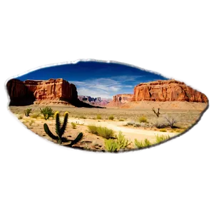 Desert Mesa Scenery Png Caj86 PNG Image