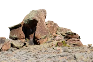 Desert Rock Formation PNG Image