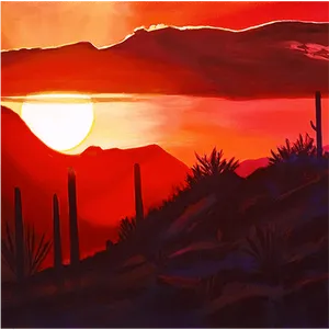 Desert_ Sunset_ Glow PNG Image