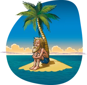 Deserted_ Island_ Castaway PNG Image