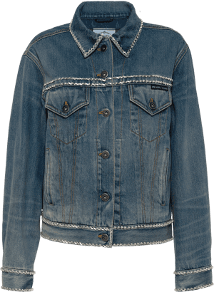 Designer Denim Jacketwith Embellishments PNG image with transparent background