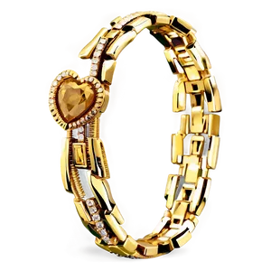 Designer Gold Bracelet Png 06282024 PNG Image