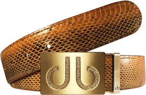 Dark Brown Snakeskin Leather Belt With Buckle - Belt, HD Png Download PNG image with transparent background