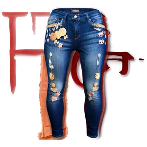 Designer Jean Pattern Png 84 PNG Image