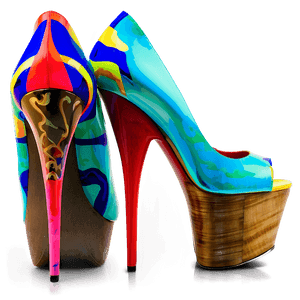 Designer Platform Heels PNG 06122024 PNG with transparent background