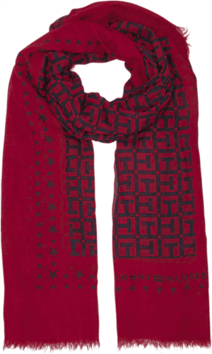 Designer Red Scarfwith Patterns PNG