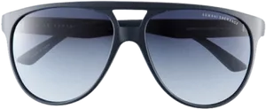 Designer Sunglasses Black Frame Gradient Lenses PNG Image