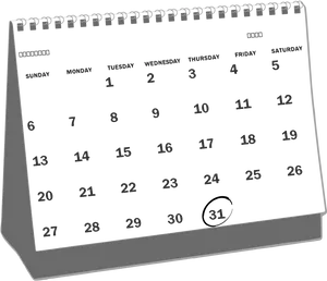 Desk Calendar Clipart PNG Image