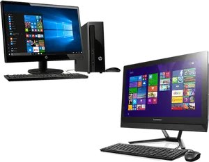 Desktop Computer Setup PNG Image