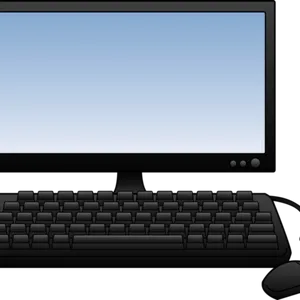 Desktop Computer Setup Clipart PNG Image