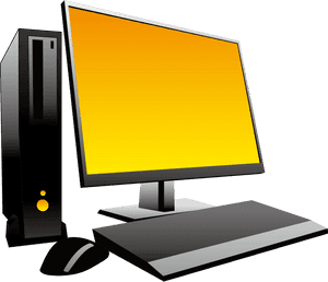 Desktop Computer Setup Vector PNG image with transparent background