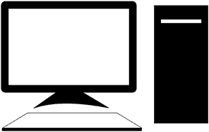 Desktop Computer Vector Illustration PNG image with transparent background