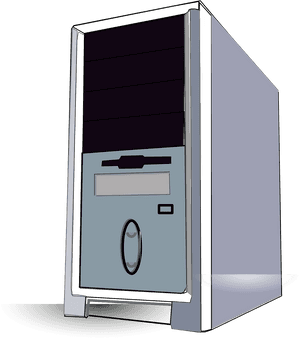 Desktop Pc Tower Vector Image Clipart - Computer Case Clipart Png, Transparent Png PNG image with transparent background